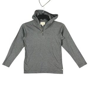 Lucky Brand Shirt Boys Medium Hooded Gray Henley‎ Casual Short-sleeve